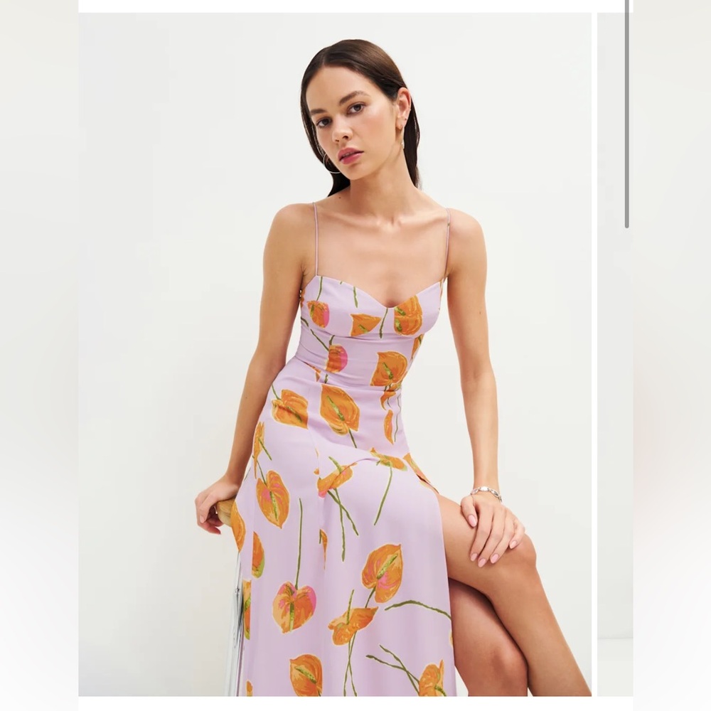 Reformation Juliette Dress in Luciana Pink Floral size: 6